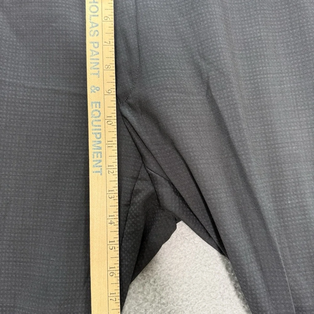 Santorelli 42x30 Romeo Mens Dress Pants 100% Wool Gray Check Italy Made Straight